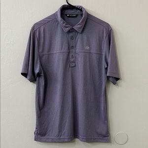 Travis Mathew Purple Polo Shirt Sz M